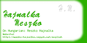 hajnalka meszko business card